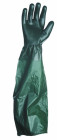 Rukavice povrstvené UNIVERSAL 65 cm zelené