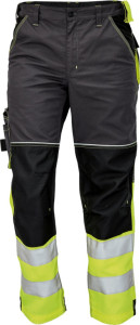 Kalhoty KNOXFIELD HV DW275 do pasu antr/žlutá