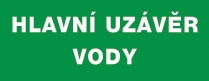 Tabulka 12434 HLAVNÍ UZÁVĚR VODY