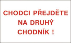 Tabulka 12751 CHODCI PŘEJDĚTE