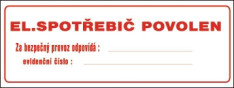 Tabulka 12179 SPOTŘEBIČ POVOLEN
